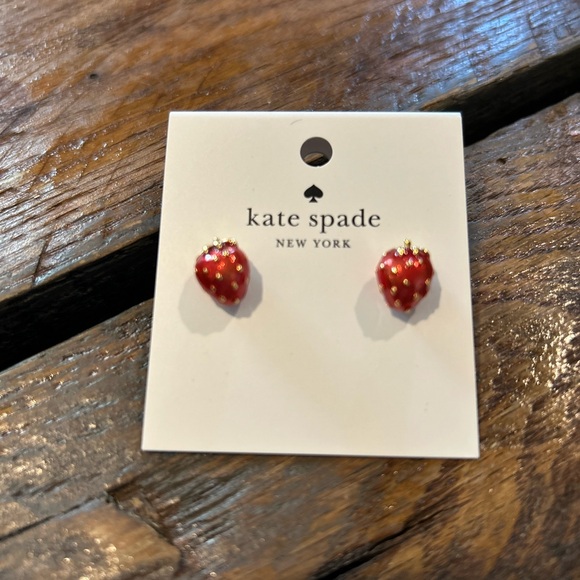 kate spade Jewelry - Kate Spade ♠️ Strawberry Fields Stud Earrings. 🍓